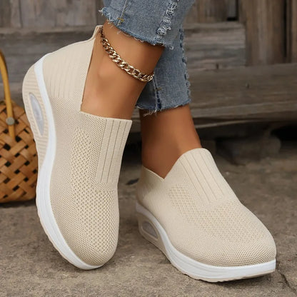 Chaussures de marche à coussin d'air pour femmes – Baskets orthopédiques à plateforme respirantes et antidérapantes